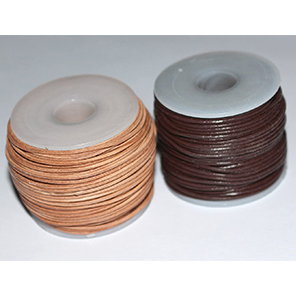 Lederband (Ziege) 1mm, 25 Meter auf Rolle, natur oder braun