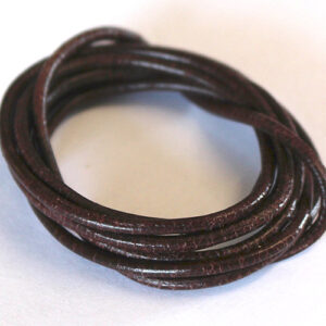 Lederband (Rind) 3mm, 2St., verschiedene Farben