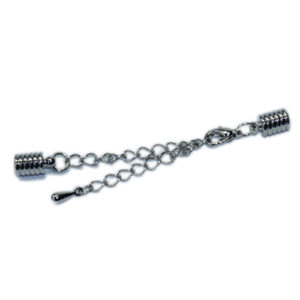 Kappelverschluss gerillt, 4mm, silber oder gold