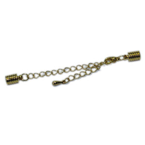 Kappelverschluss gerillt, 4mm, silber oder gold