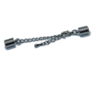 Kappelverschluss gerillt, 6mm, silber oder gold