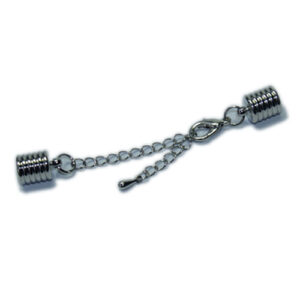 Kappelverschluss gerillt, 8mm, silber oder gold