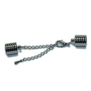 Kappelverschluss gerillt, 10mm, silber oder gold