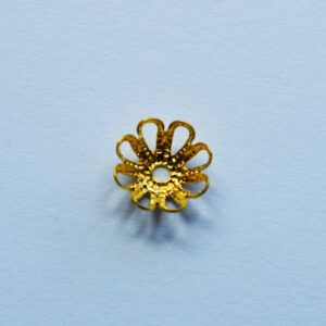 Perlkappe 10mm, 10 St., goldfarbig