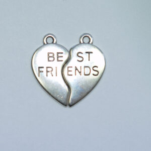 Anhänger Herz 50x30mm anthrazit