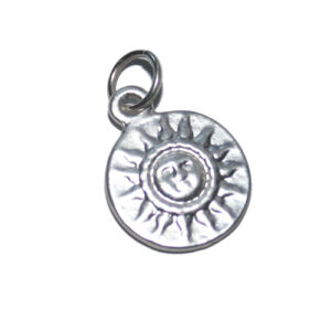 Anhänger Sonne 14mm silber matt