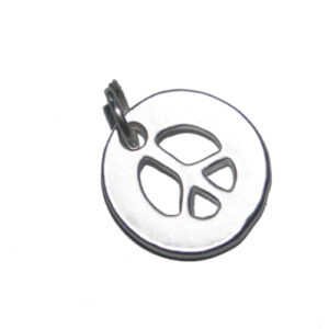 Anhänger Peace 15mm silber matt