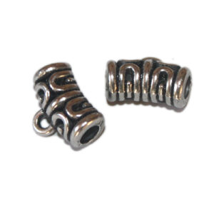 Anhänger Röhrchen 12x6mm antiksilber