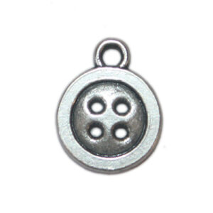 Anhänger Knopf 13mm antiksilber