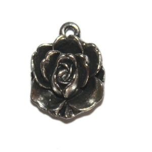 Anhänger Rose 15mm antiksilber