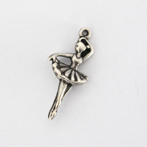 Anhänger Ballerina 30mm antiksilber