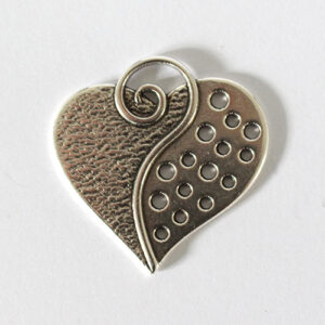 Anhänger Herz 45mm antiksilber