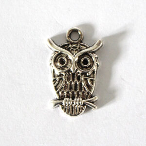Anhänger Eule 14x23mm antiksilber