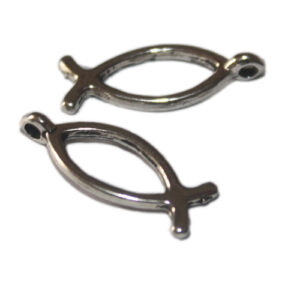 Anhänger Fisch 17x8mm antiksilber