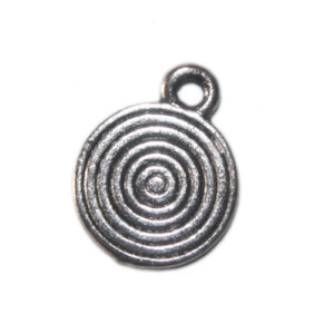Anhänger Kreise 12mm antiksilber