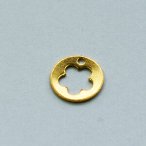 Anhänger Blume 7mm goldfarbig
