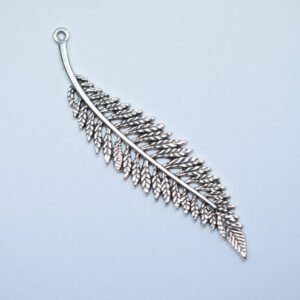 Anhänger Blatt 50x30mm anthrazit