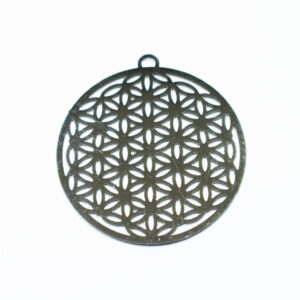 Anhänger Blume 31mm silberfarbig