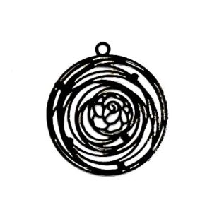 Anhänger Spirale 20mm silberfarbig