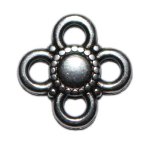 Anhänger Blume 9mm silberfarbig