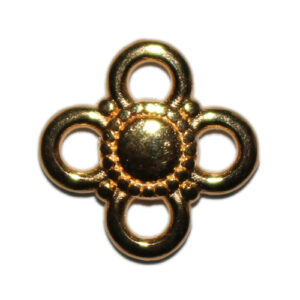 Anhänger Blume 9mm goldfarbig