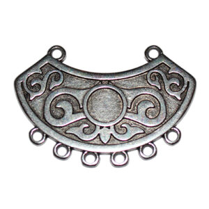 Anhänger mit Ösen 43x20mm antiksilber