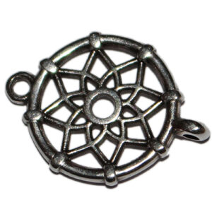 Anhänger Blume 18mm antiksilber