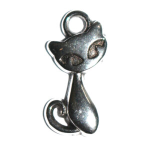 Anhänger Katze 14x9mm antiksilber