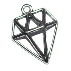 Anhänger Diamant 21x19mm antiksilber