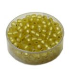 Rocailles Glasperlen mit Silbereinzug matt, 4.5mm rund, 17g im Döschen, verschiedene Farben