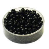 Rocailles Glasperlen mit Silbereinzug matt, 4.5mm rund, 17g im Döschen, verschiedene Farben