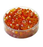 Rocailles Mischungen, 2.6mm-6mm Glasperlen-Mix, 17g im Döschen, verschiedene Farben