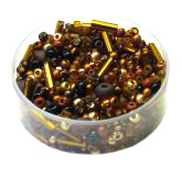 Rocailles Mischungen, 2.6mm-6mm Glasperlen-Mix, 17g im Döschen, verschiedene Farben