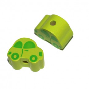 Holzauto für Schnullerkette, 18mm, 2 St., verschiedene Farben (schweiss- und speichelfest)