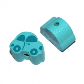 Holzauto für Schnullerkette, 18mm, 2 St., verschiedene Farben (schweiss- und speichelfest)