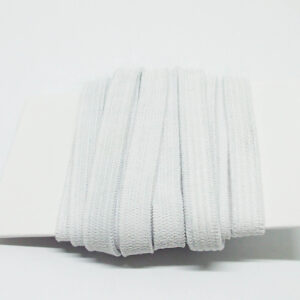 Einziehgummi flach, 7mm, 2 Meter, weiß oder schwarz