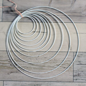 Drahtringe für Traumfänger/Mobile, weiß beschichtet, verschiedene Größen