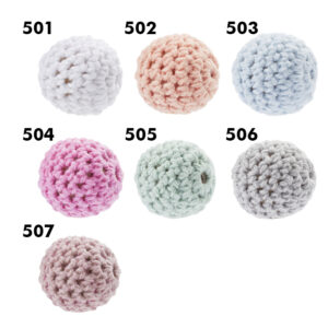 Häkelperle, 20mm, 2 St., verschiedene Farben