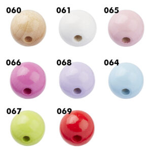 Holz-Sicherheitsperle, 12mm, 5 St., verschiedene Farben (schweiss- und speichelfest)