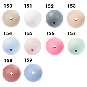 Silikonperle für Schnullerketten, 15mm, verschiedene Farben