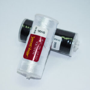 Häkelgarn Nylon 25 Gramm auf Spule, verschiedene Farben, Garn - weiß