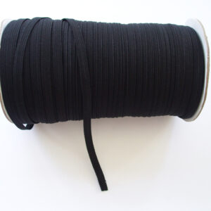 Einziehgummi rund, 3mm, 5 Meter, schwarz, Gummiband