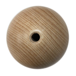 Holzperlen rund unlackiert, Rohholzkugeln mit Loch, verschiedene Größen (8mm/10mm/12mm)