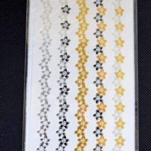 Tattoos gold-silber-schwarz 16x8cm, metallische temporäre Tätowierungen