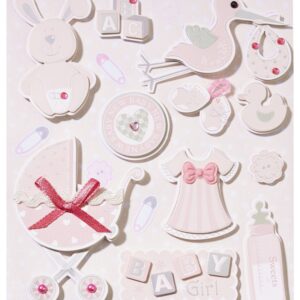 Sticker-Set Baby Mädchen, attraktive Aufkleber für Partys oder zum Dekorieren