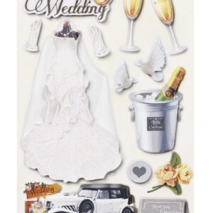 Sticker-Set Hochzeit, attraktive Aufkleber für Partys oder zum Dekorieren