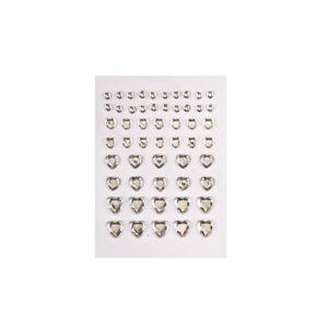 Strass-Herzen zum Kleben, 54 Stück 4-10mm, kristall/rosa/rot