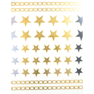 Shiny Tattoos gold-silber 16 x 8cm, verschiedene metallische temporäre Tätowierungen