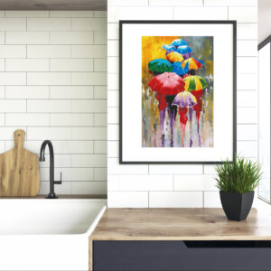 Diamond Dotz Motiv “Regenbogen Baum”, funkelndes Diamantbild zum Selbstgestalten, ca. 30,5 x 30,5 cm groß, Malen mit Diamanten