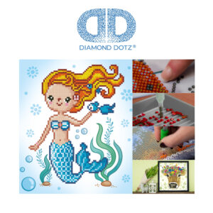 Diamond Dotz Disney Frozen II, "Sisters" Anna und Elsa, funkelndes Diamantbild zum Selbstgestalten, ca. 40 x 40 cm groß, Malen mit Diamanten